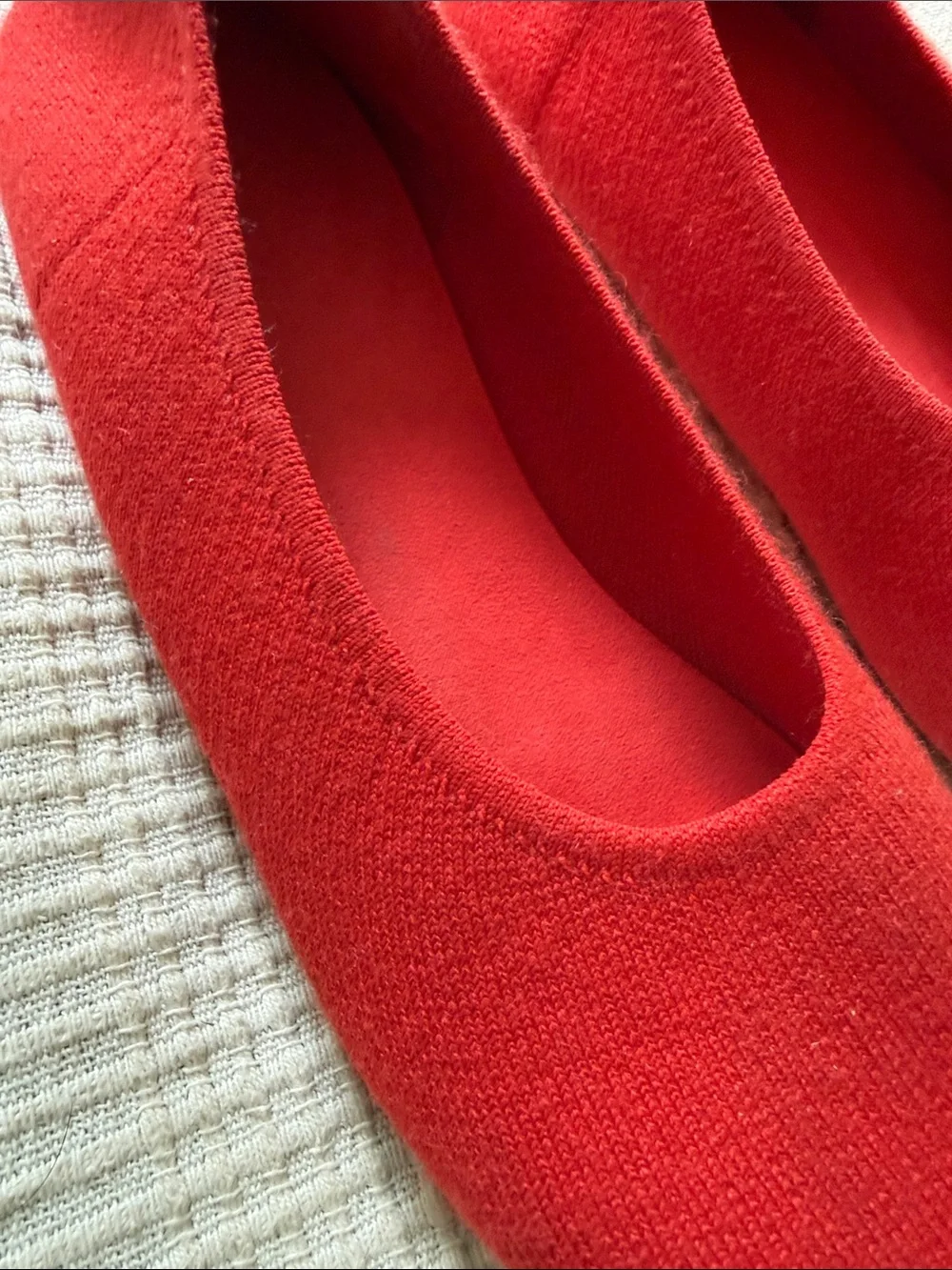 Everlane Red Knit Ballet Flats - Picture 2 of 5